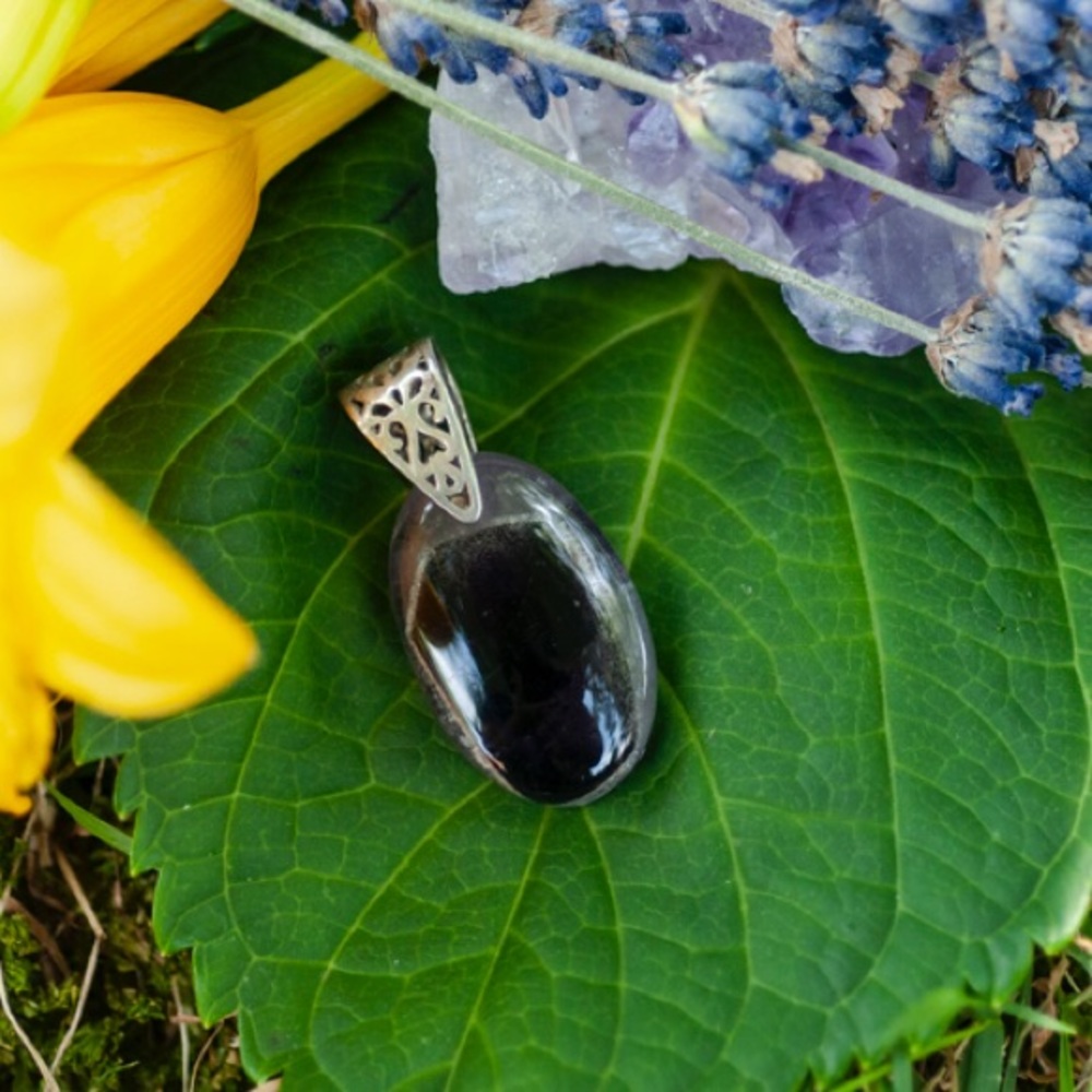Amethyst Stone with Silver Clasp